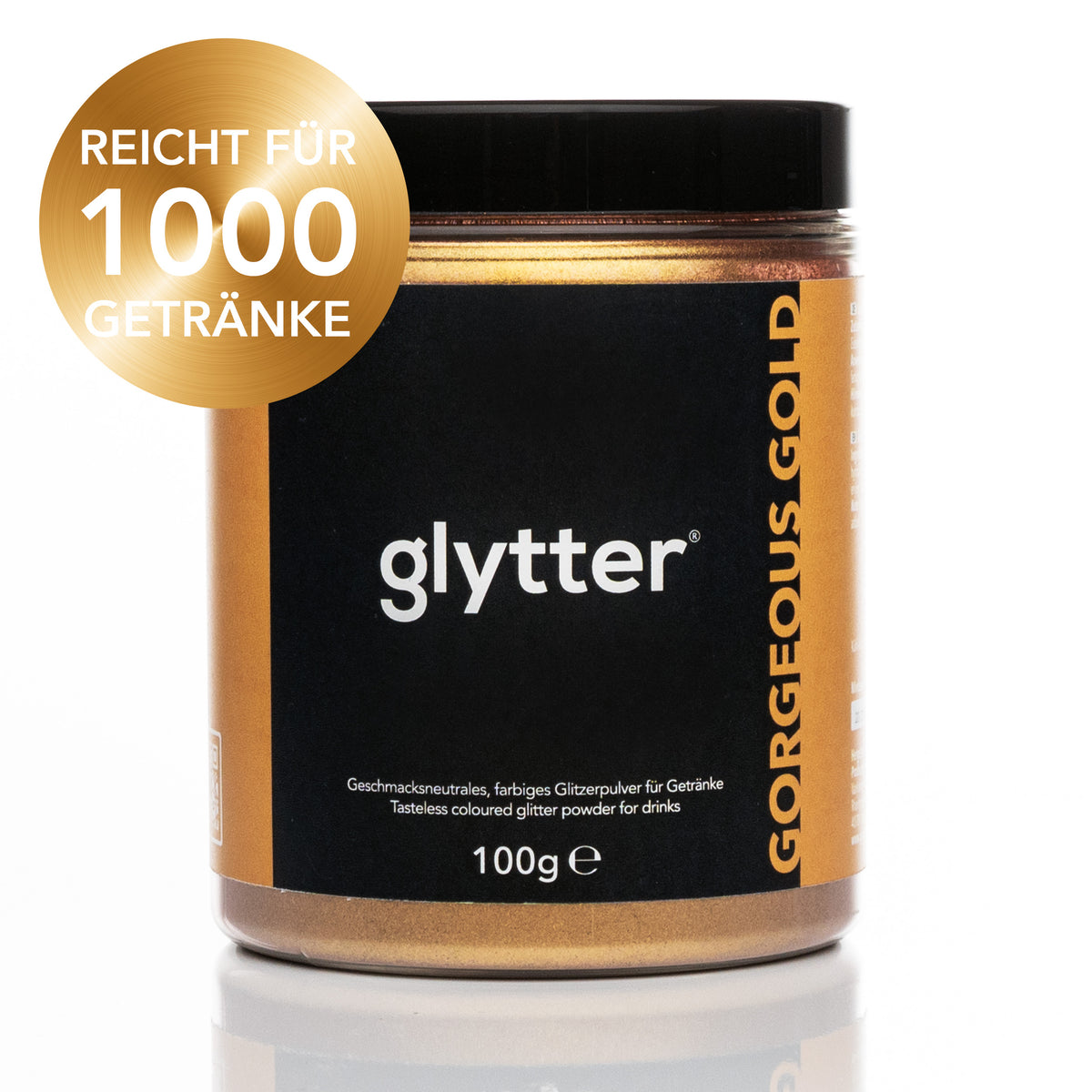 Farbiges Glitzerpulver für Getränke - Gold (100g) - Vorteilspack