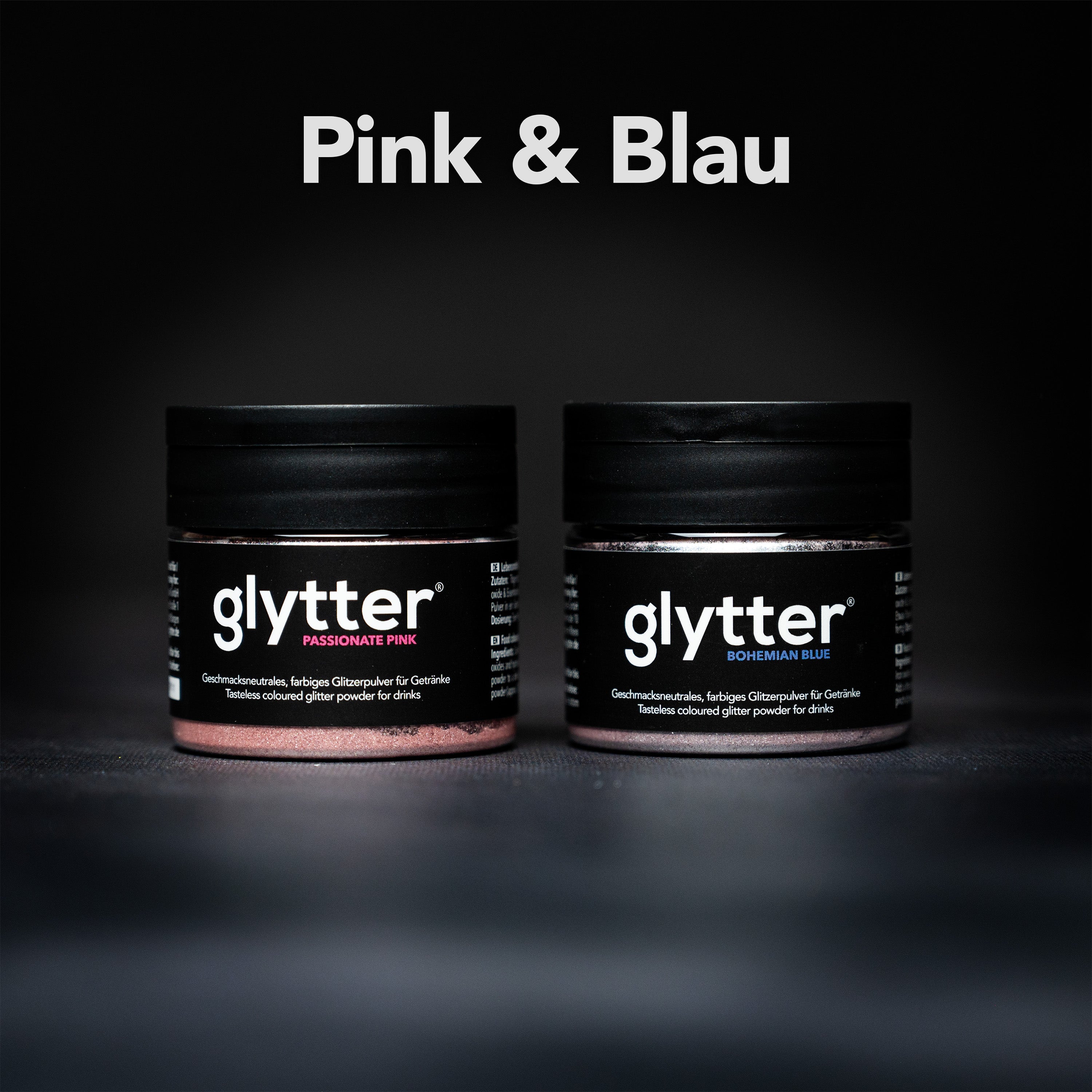 glytter®Pulver Set mit Pink + Blau
