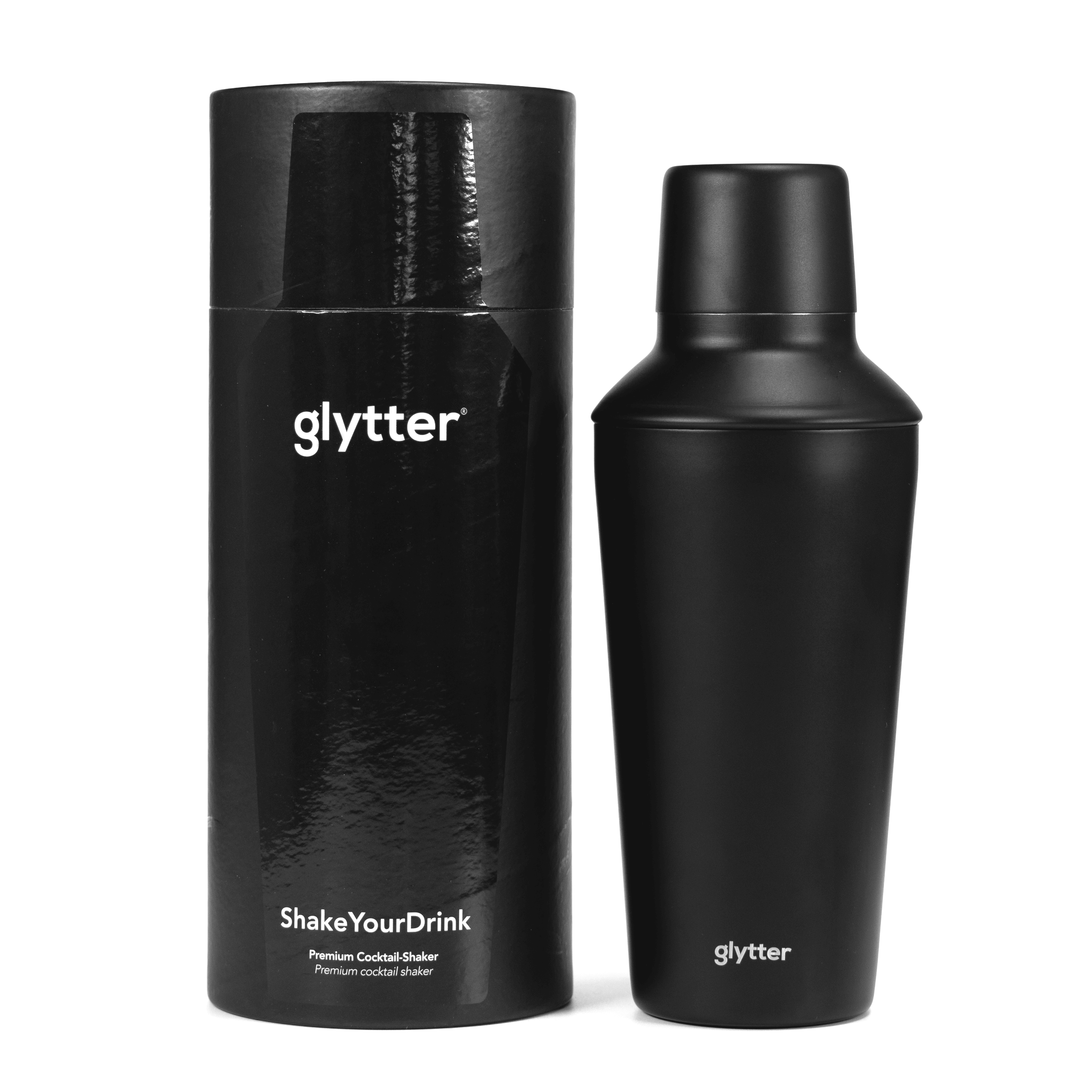 Premium Cocktail-Shaker aus Edelstahl (matt-schwarz)