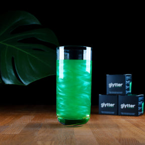 Glytterpulver - macht atemberaubenden Schimmer im Getränk - Grün (100g) - Vorteilspack