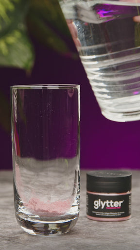 Glytterpulver - macht atemberaubenden Schimmer im Getränk - Pink (100g) - Vorteilspack