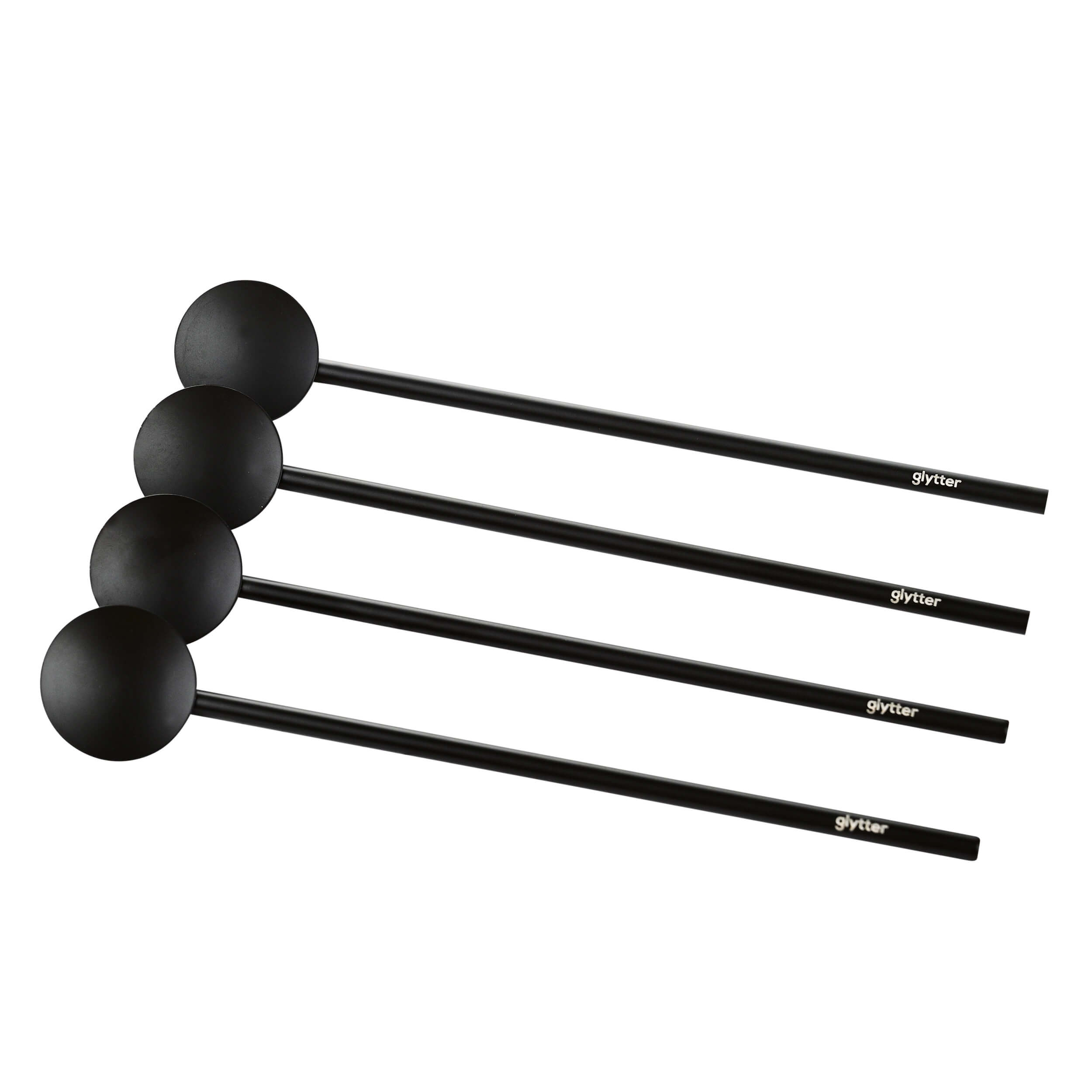Premium-Trinkhalmlöffel 4er-Set (matt-schwarz)