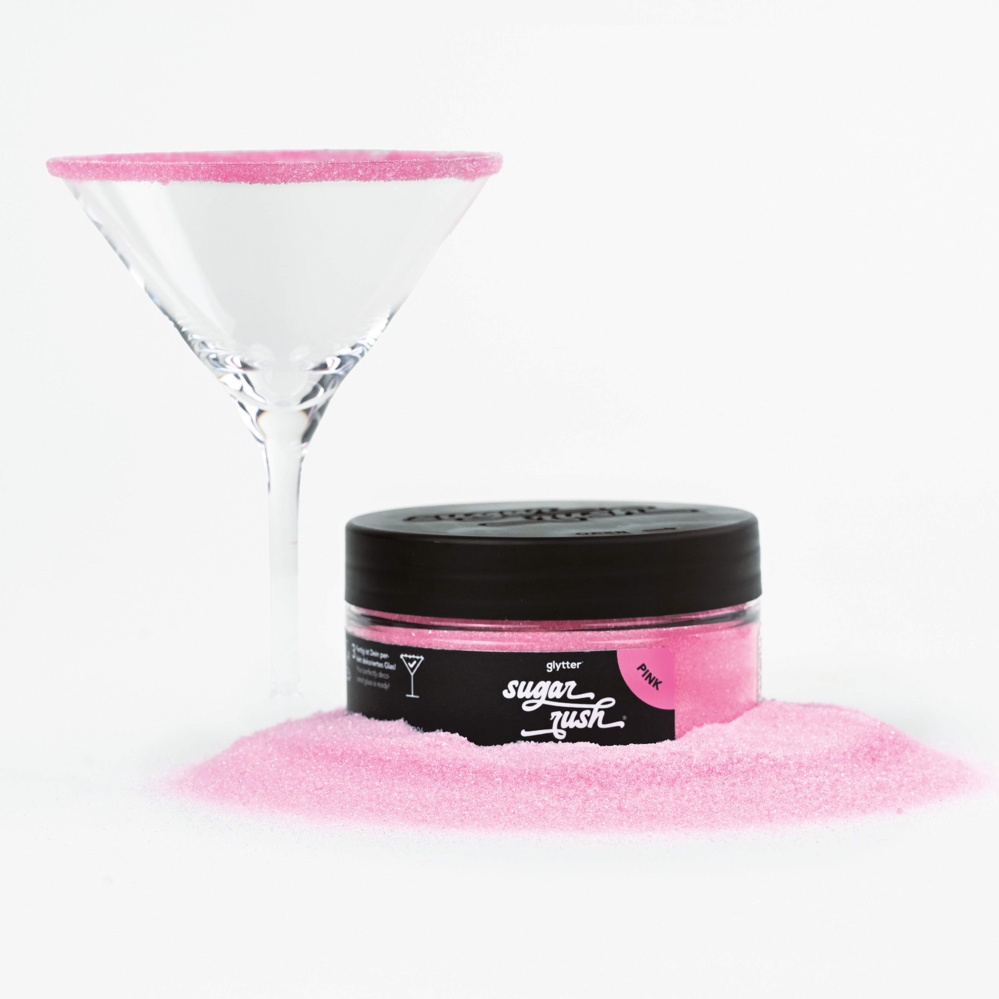 Zuckerrand für Gläser & Cocktails - Sugar Dust Pink (100g)