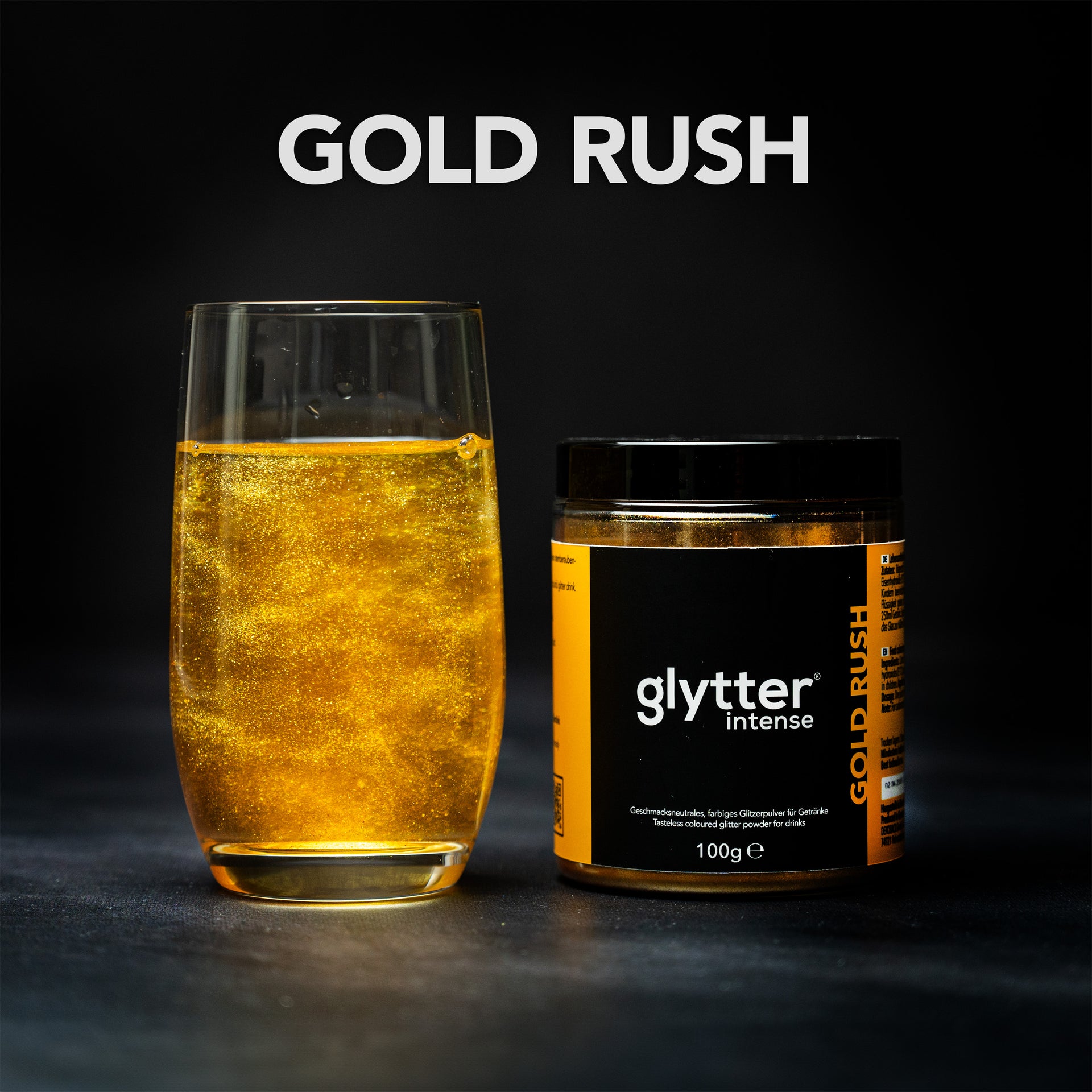 Hochpigmentiertes Glytterpulver mit Glitzer für Getränke Gold (100g)