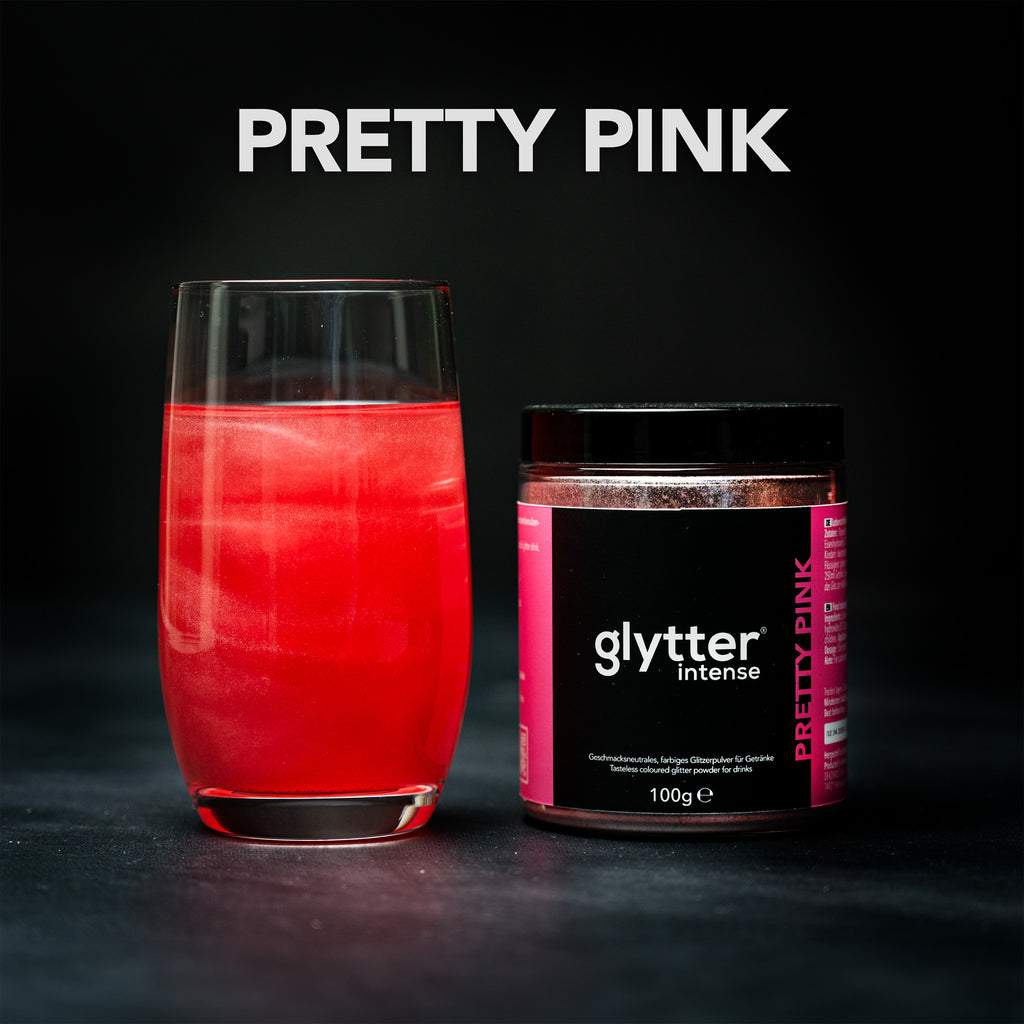 Intensives farbiges Gitzerpulver - Glytterpulver für Getränke - pink ...