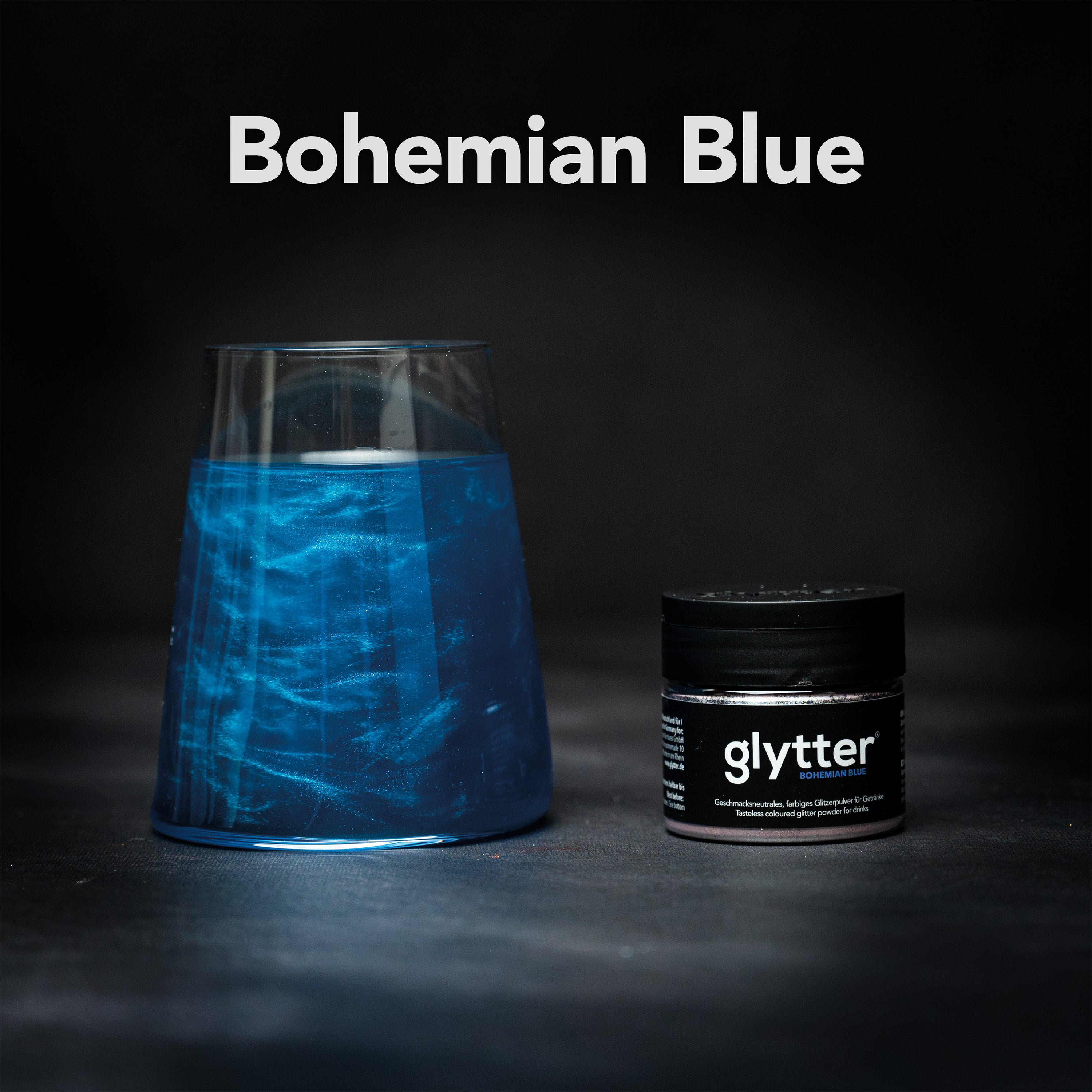 Glytterpulver - macht atemberaubenden Schimmer im Getränk - Blau (10g)