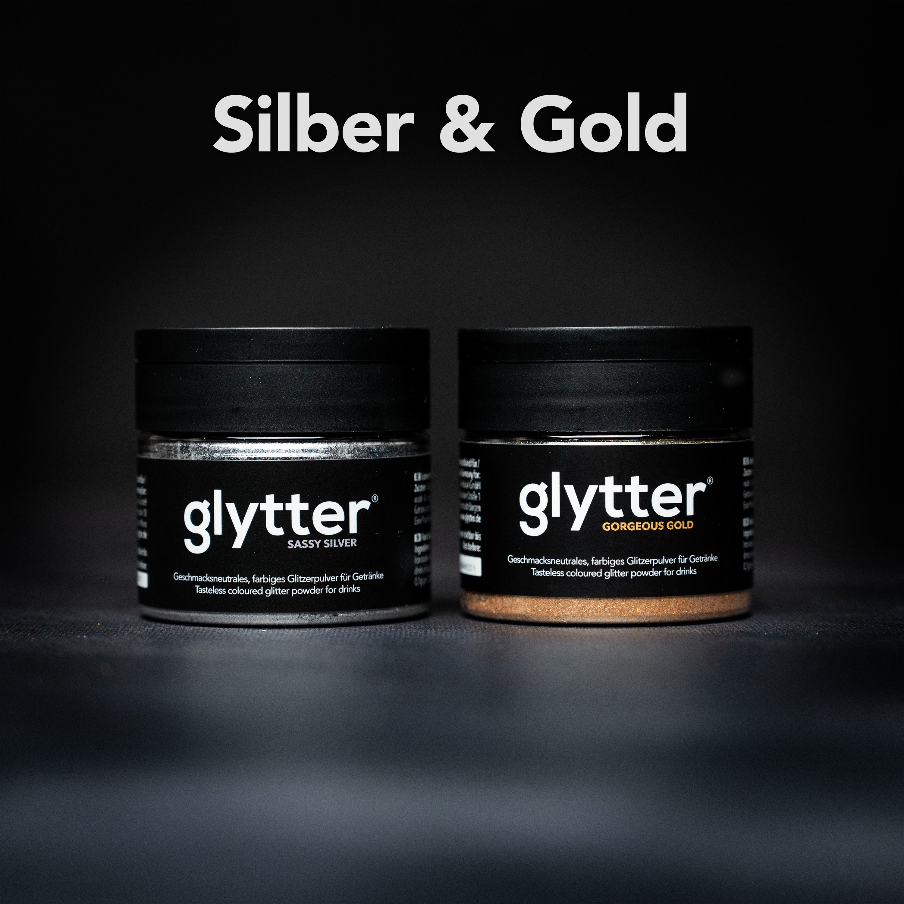 glytter® Pulver-Set mit Silber + Gold