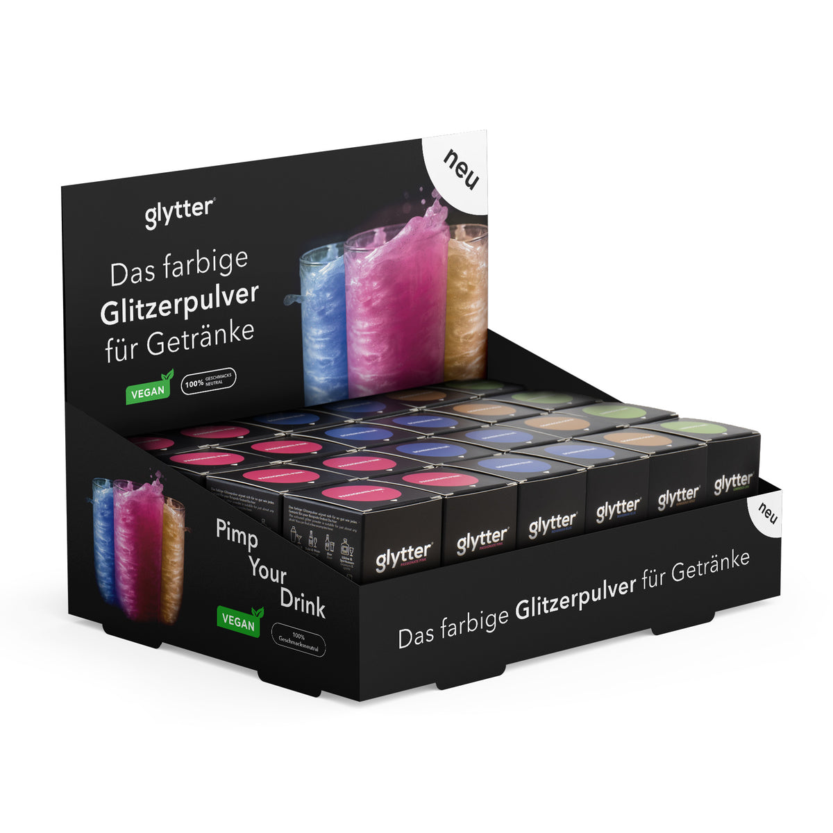 glytter® Tray mit 48 Dosen