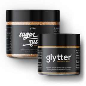glytter® Glitzerpulver Gold + Sugar Rush® "Sugar Crystals Gold"